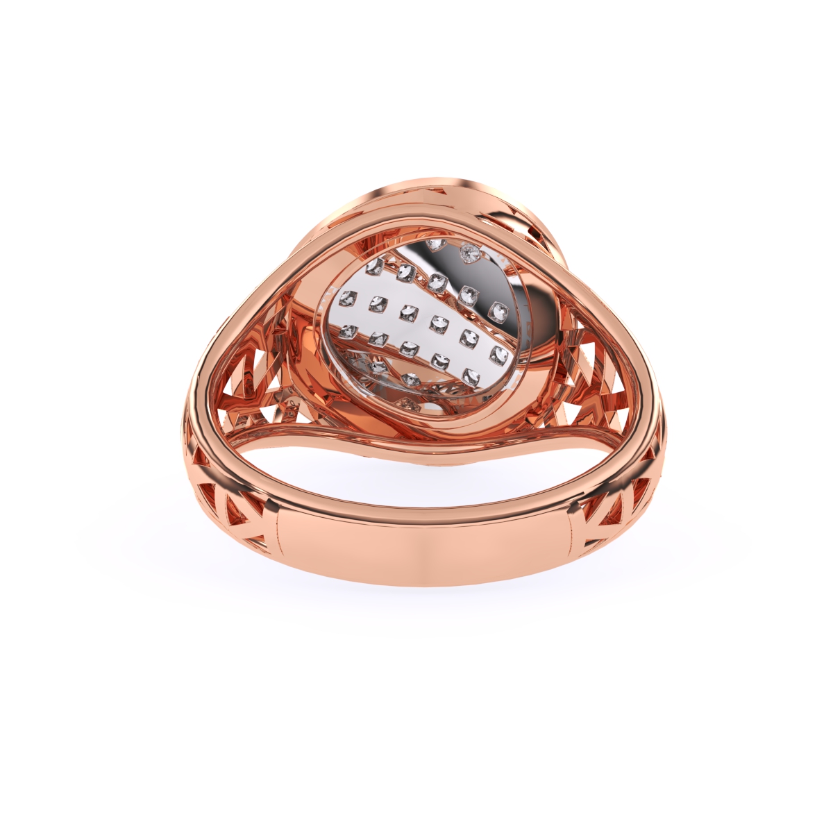 Stylish Vintage Round Cluster Wedding Ring
